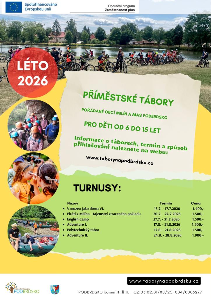 Leták Milín 2026